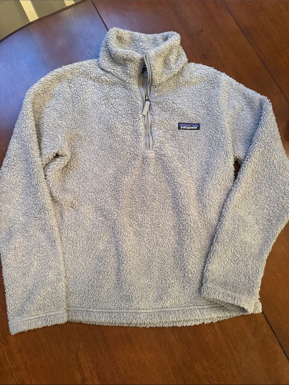 Patagonia Sherpa Half-Zip Fleece Jacket in Light Gray